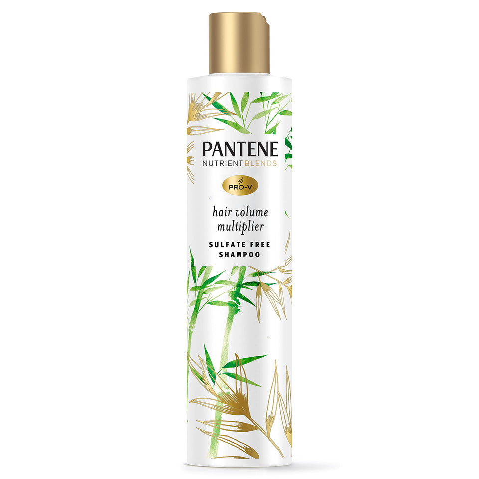 Pantene bottle front packaging showing product and volumizing benefit