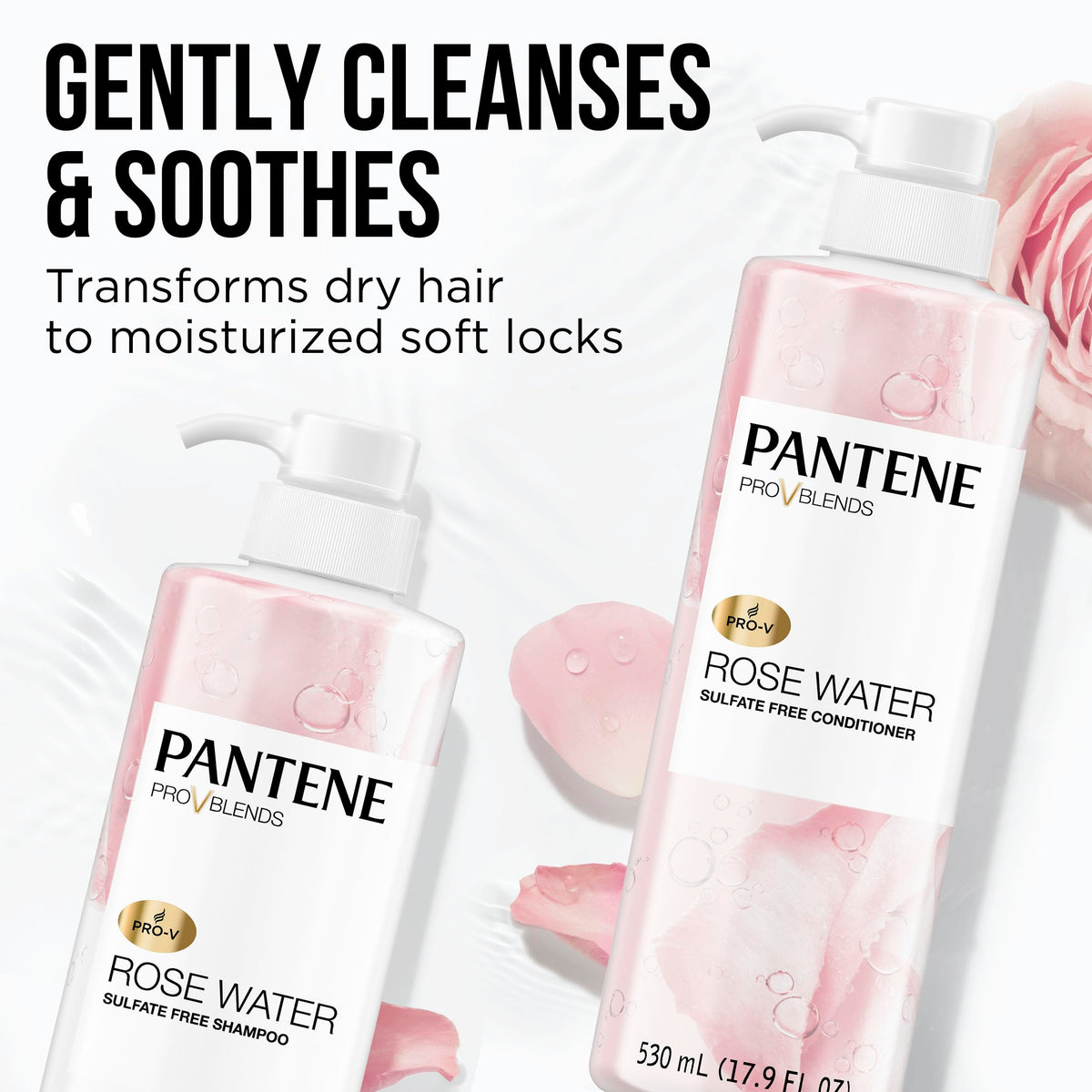 Pantene before and after hair comparison showing reduced split ends benefit