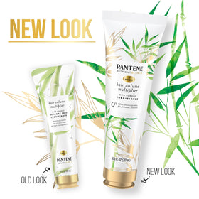 Pantene before and after hair comparison showing added volume result