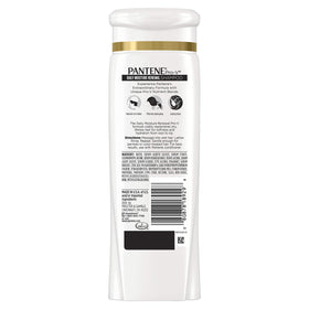 Pantene label close-up showing ingredients and benefit information