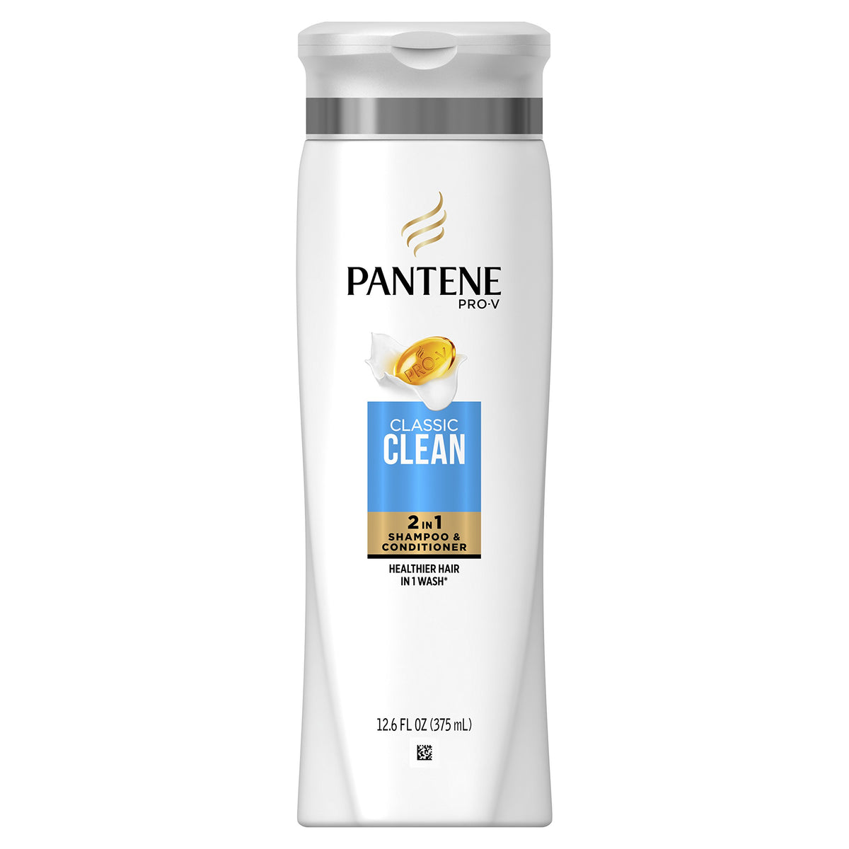 Pantene classic clean front packaging shows bottle and convenient one-step care