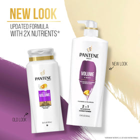 Pantene close-up label highlighting Pro-V nutrients for strengthening benefit