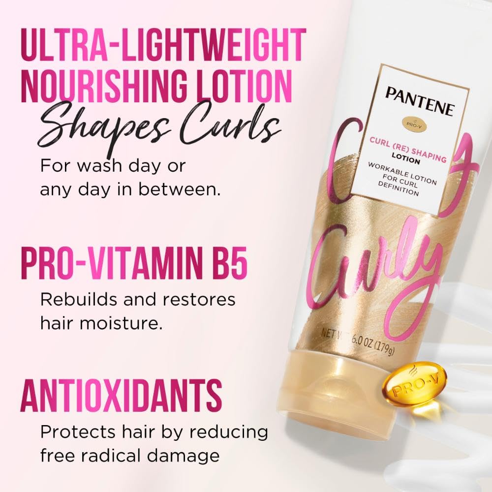 Pantene ingredient focus on pro-vitamin B5 for curl nourishment