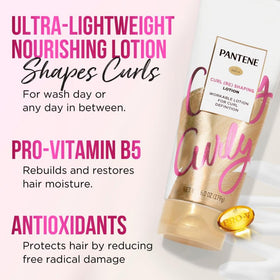 Pantene ingredient focus on pro-vitamin B5 for curl nourishment