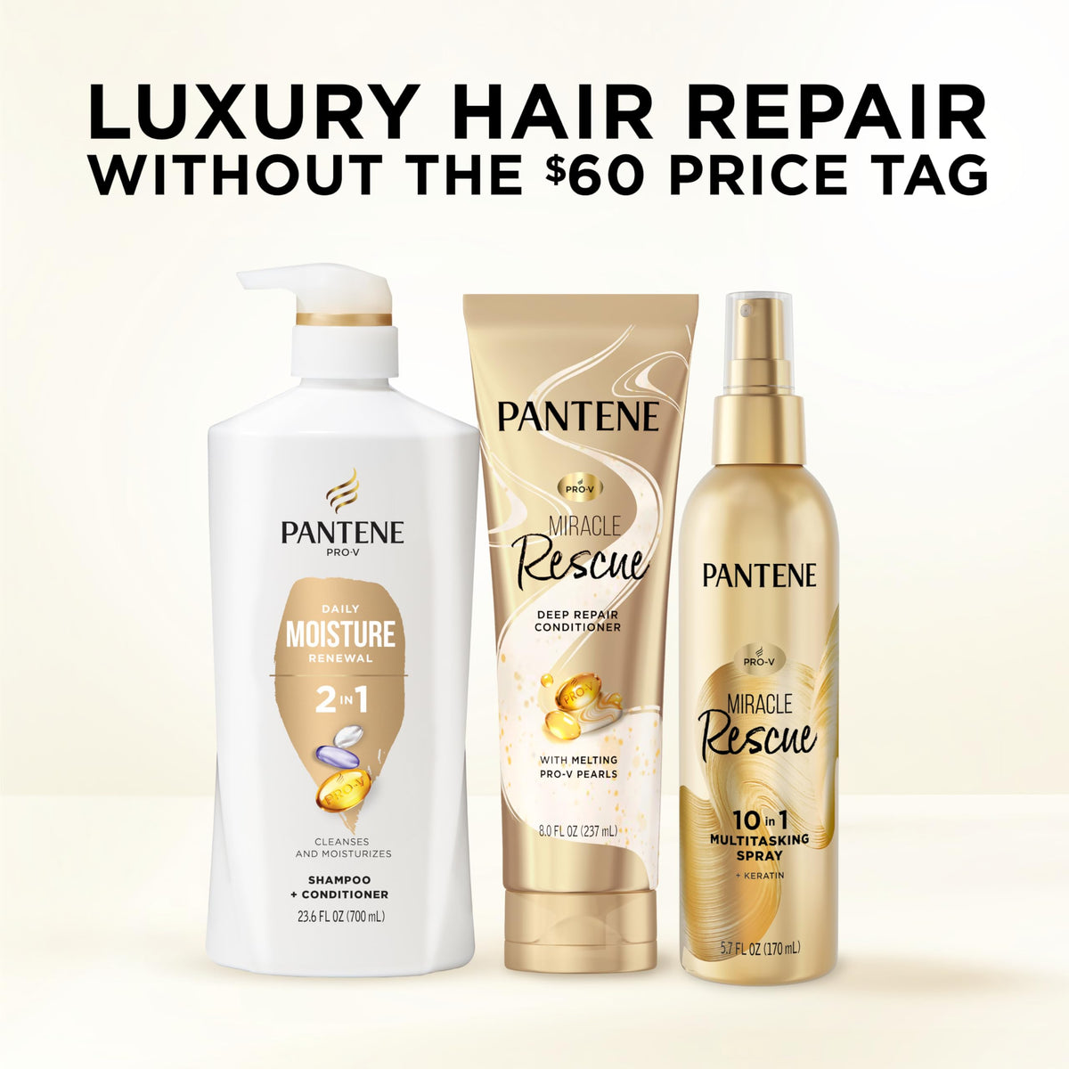 Pantene on color-treated hair highlighting protection and shine