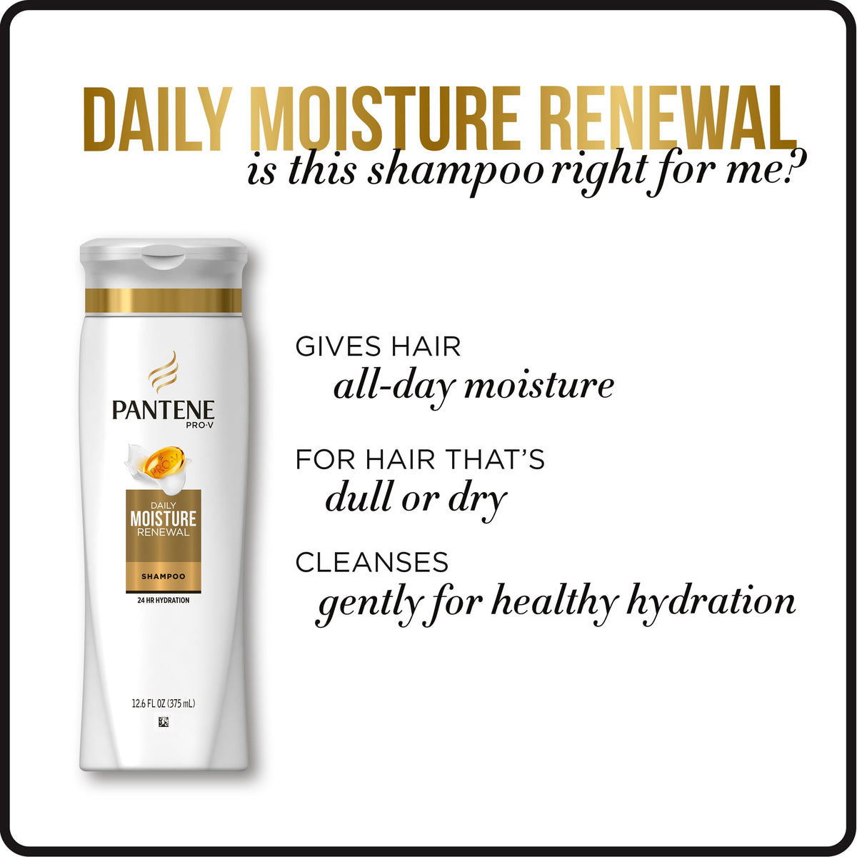 Pantene conditioner applied to mid-lengths and ends for detangling benefit
