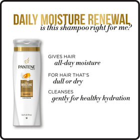 Pantene conditioner applied to mid-lengths and ends for detangling benefit