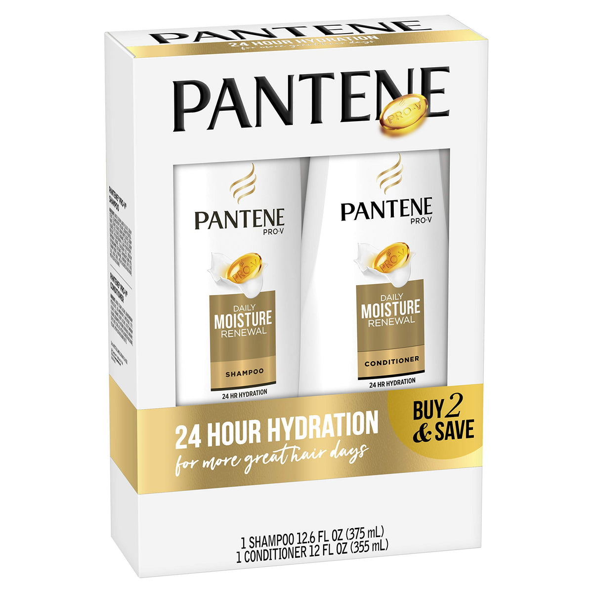 Pantene conditioner pouring texture showing smoothing hydration benefit