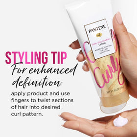 Pantene used with a diffuser to enhance curl shape and volume