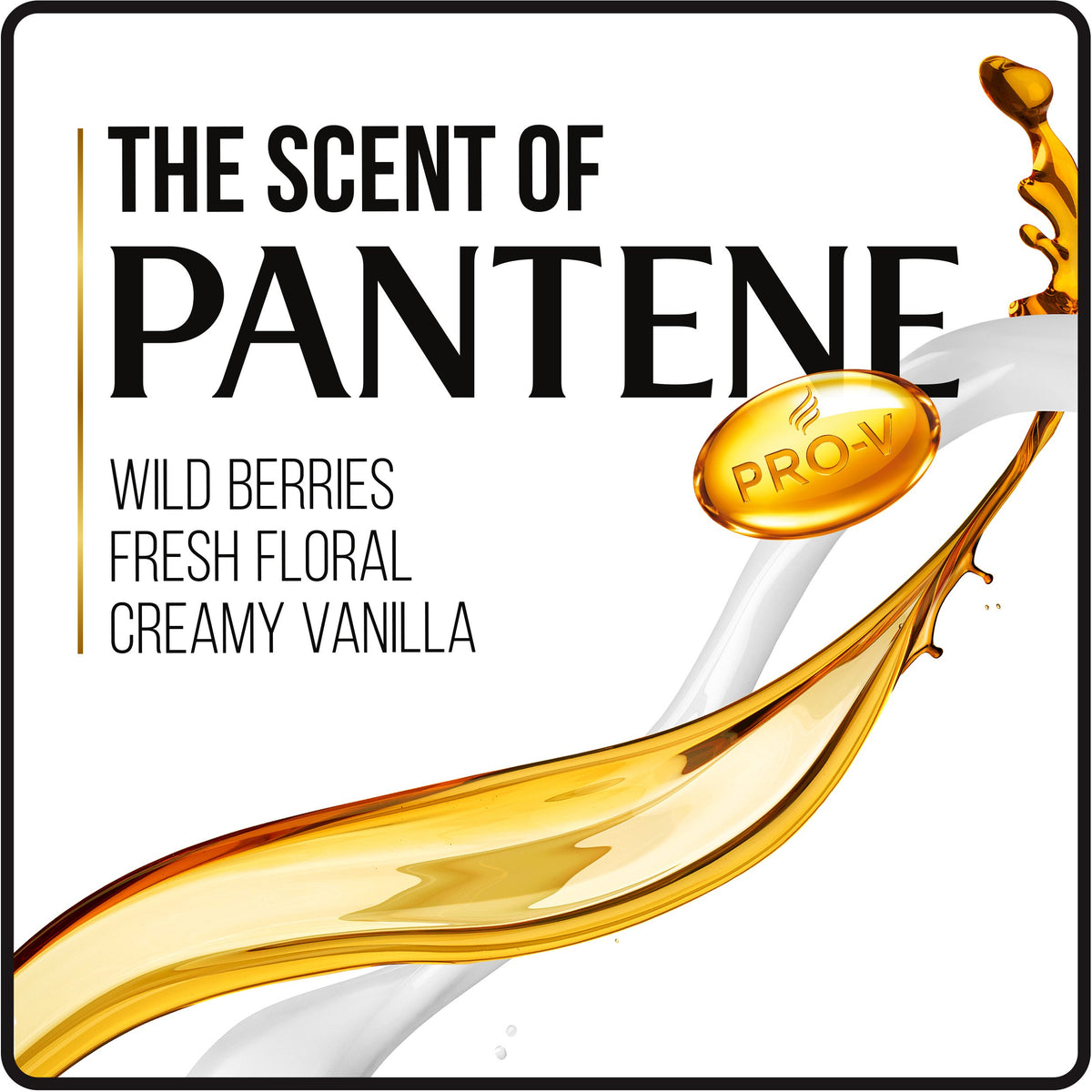 Pantene duo styled on bathroom shelf showing everyday routine appeal