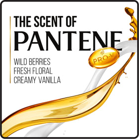 Pantene duo styled on bathroom shelf showing everyday routine appeal