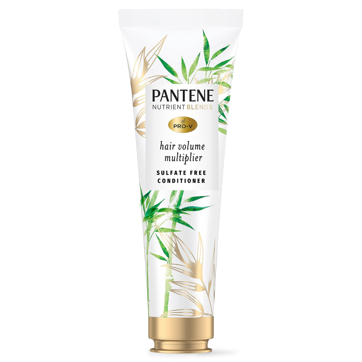 Pantene front packaging bottle showing label and 8 oz size benefits