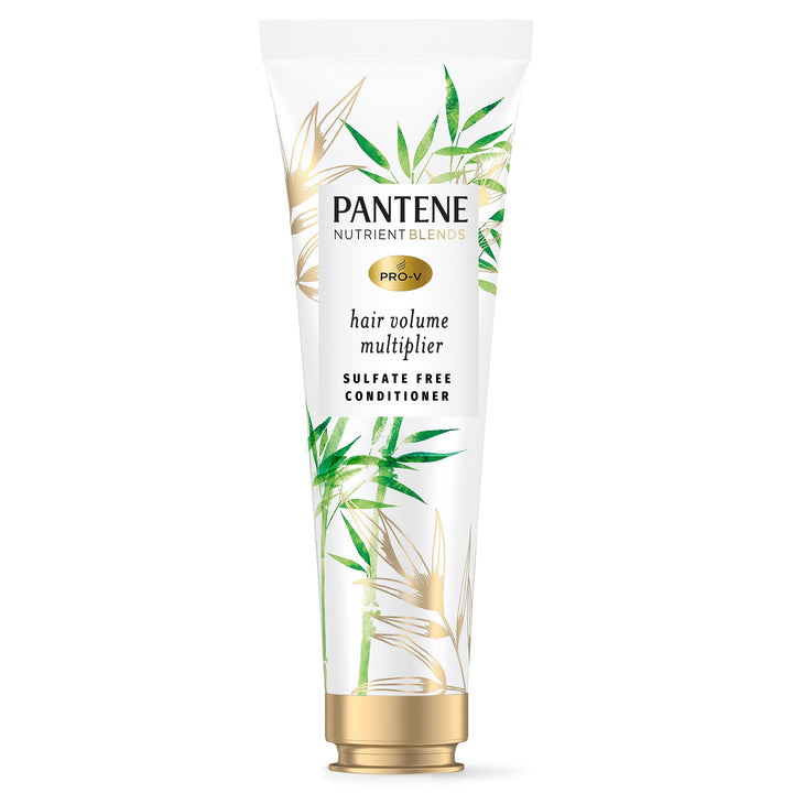 Pantene front packaging bottle showing label and 8 oz size benefits