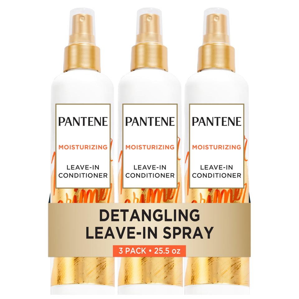 Pantene bottle front packaging showing Pro-V repair and three-pack convenience