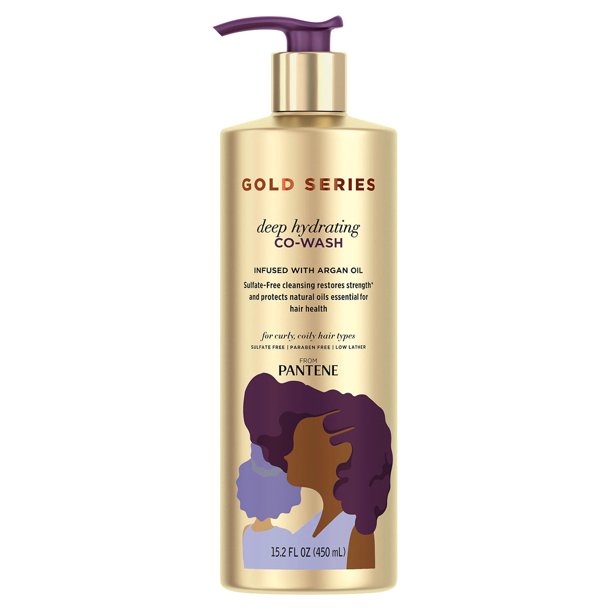 Pantene Gold Series front packaging showing product benefits and argan oil