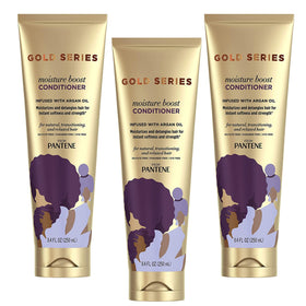 Pantene Gold Series front packaging showing bottle and brand for clear identification and trust