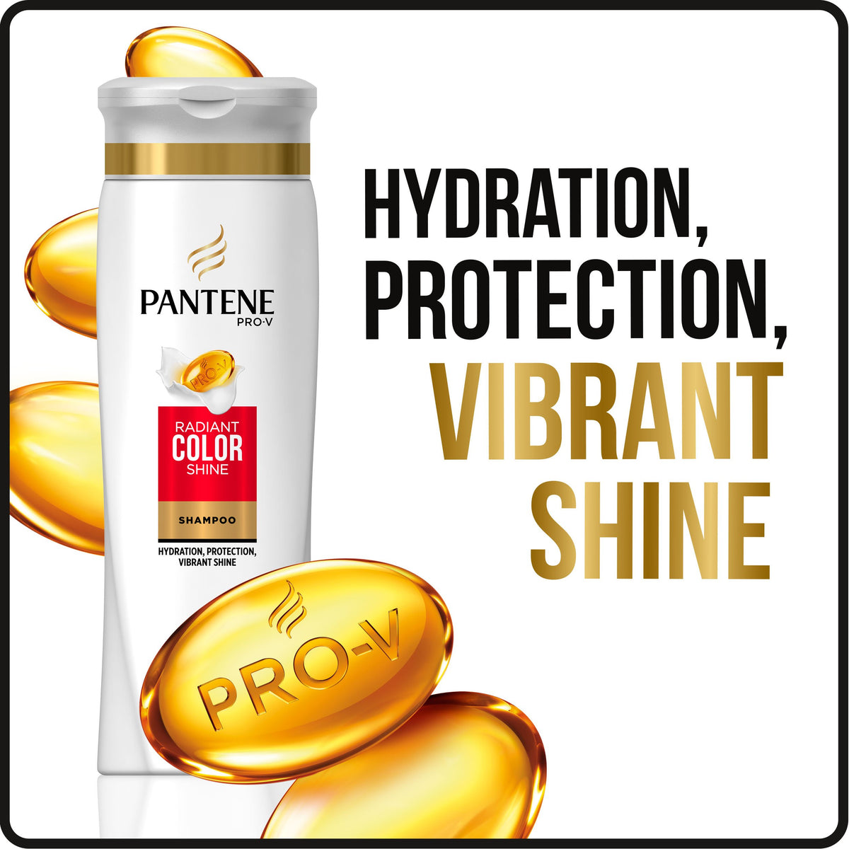 Pantene before and after hair showing increased shine and smoother texture