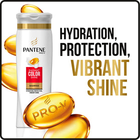 Pantene before and after hair showing increased shine and smoother texture