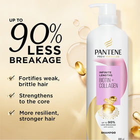 Pantene bottle pump and cap detail for easy dispensing benefit