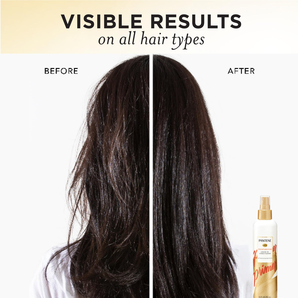 Close-up of Pantene Pro-V ingredients highlighting antioxidants for strength