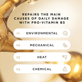 Pantene Pro‑Vitamin Essence closeup of Pro‑Vitamin B5 ingredient depiction