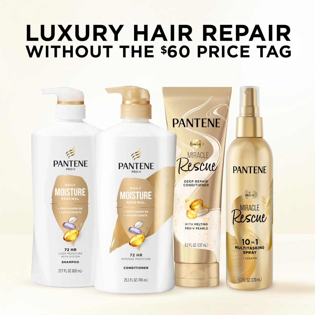 Pantene ingredient visual with Pro-V nutrients emphasizing strengthening benefit