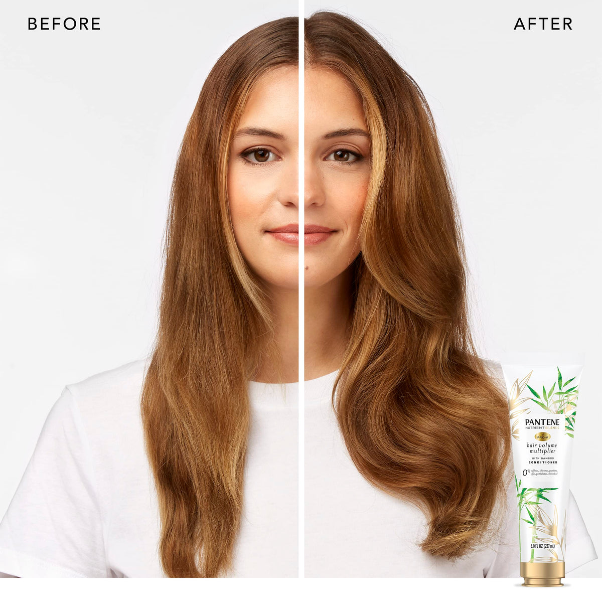 Pantene label close-up highlighting ingredients and color-safe formula