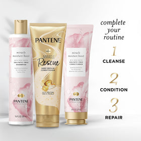 Pantene in a morning routine scene conveying refreshed, smoother hair