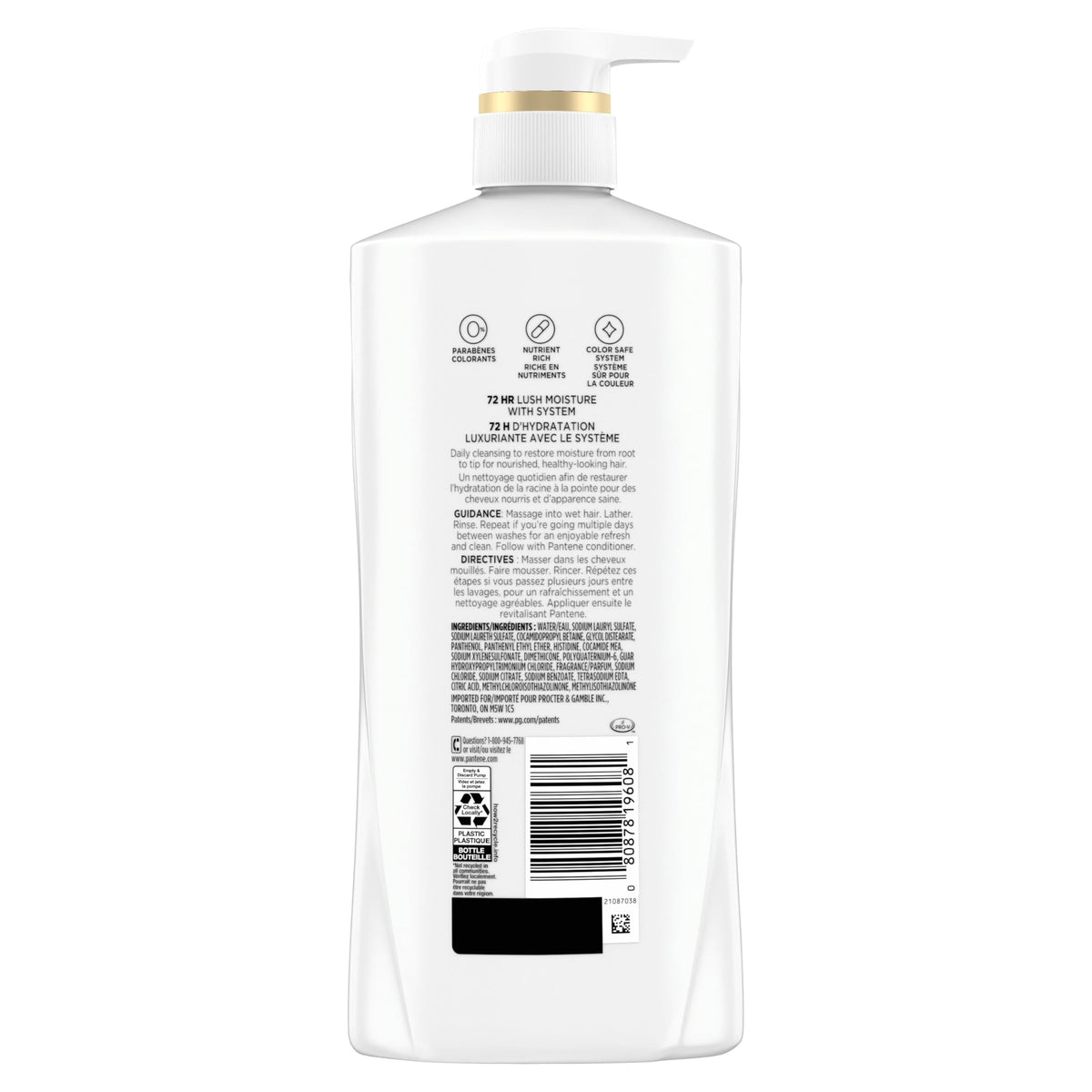 Pantene on bathroom shelf in lifestyle setting suggesting everyday hydration routine