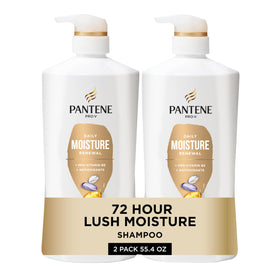Pantene Pro-V front packaging showing large shampoo bottles and value pack benefit