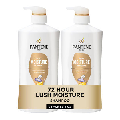 Pantene Pro-V front packaging showing large shampoo bottles and value pack benefit
