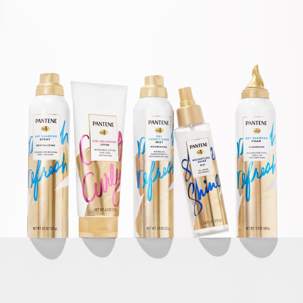 Pantene bottle on bathroom counter in lifestyle scene for daily convenience benefit