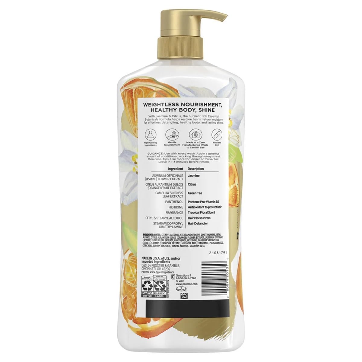 Pantene conditioner texture on hand showing lightweight hydration benefit