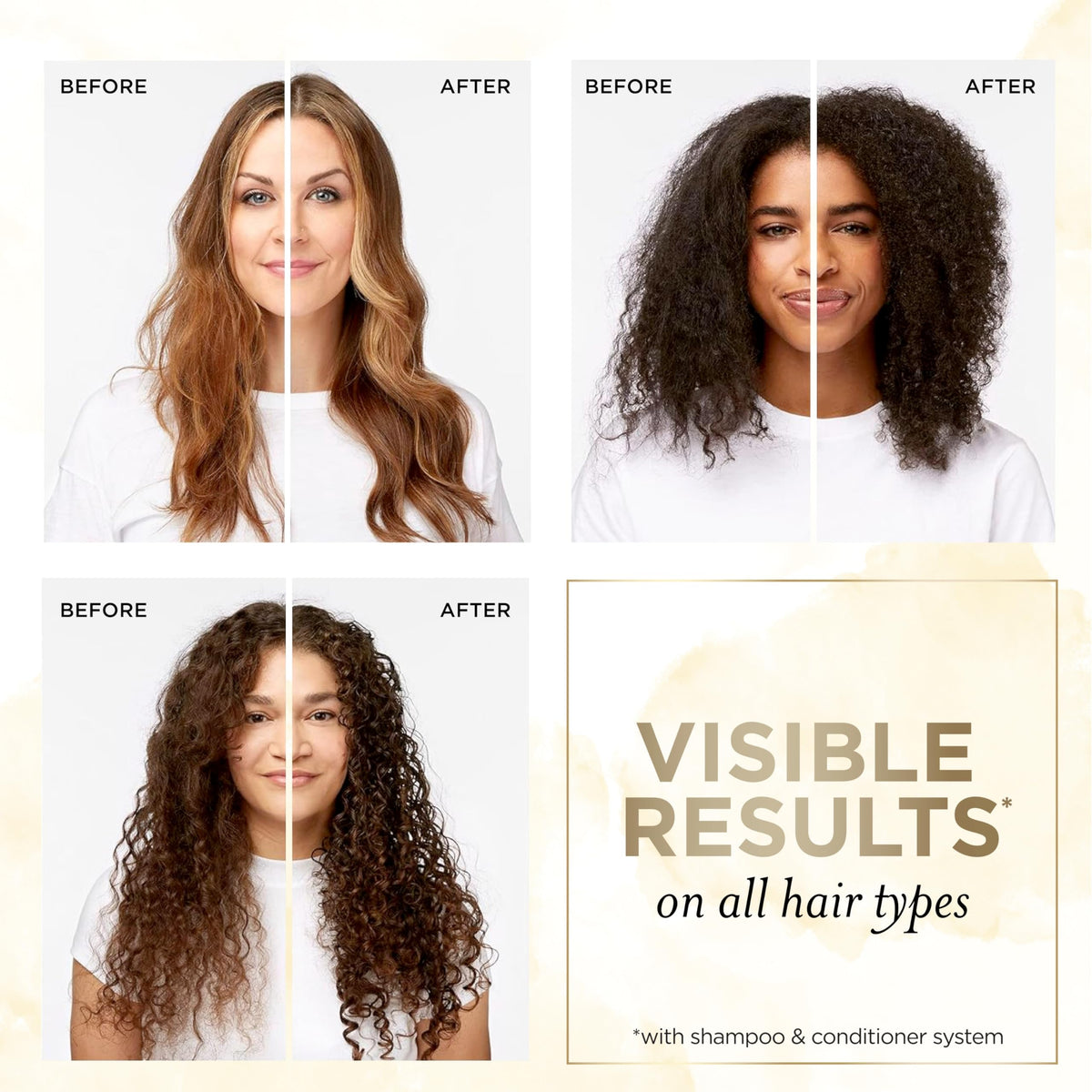 Pantene product label close-up highlighting Pro-V and rice water benefits
