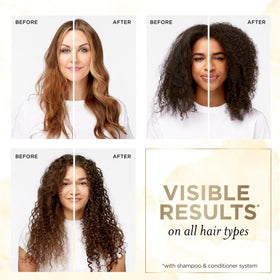Pantene product label close-up highlighting Pro-V and rice water benefits