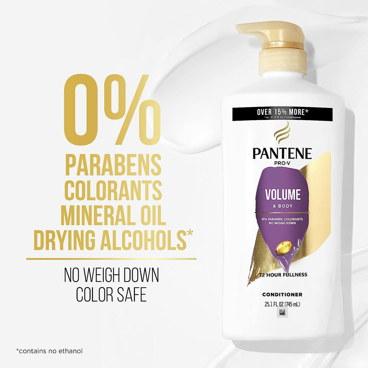 Pantene in-use at scalp showcasing root lift and fuller hair benefit