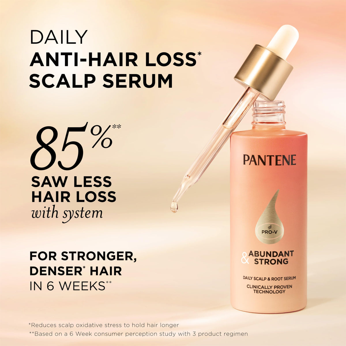 Pantene dropper detail highlighting precise application and control