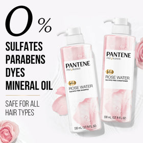 Pantene shampoo lather texture demonstrating gentle cleansing benefit