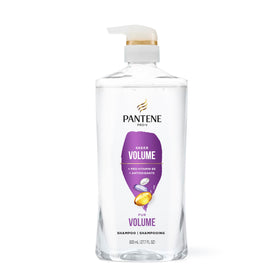 Pantene before and after hair images showing fuller-looking, smoother strands after use