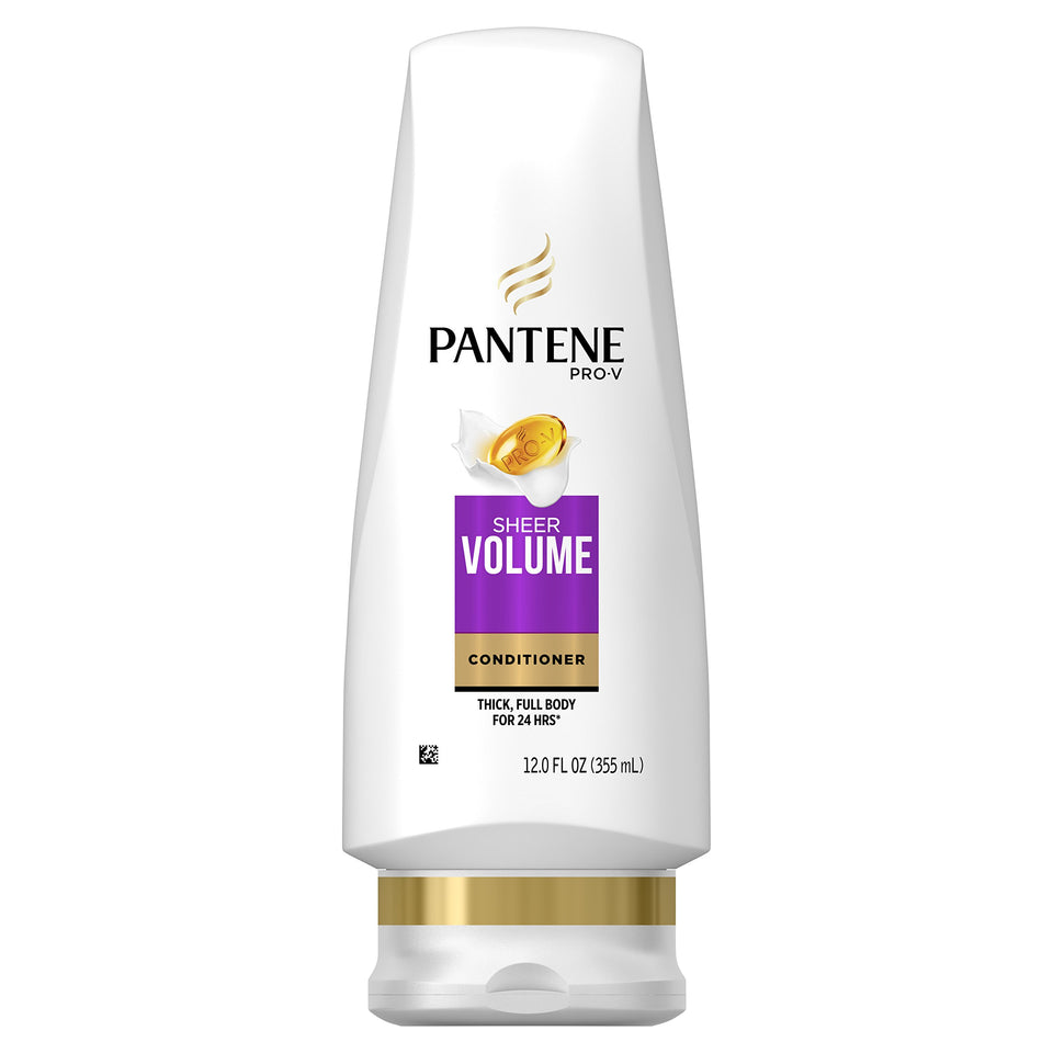 Pantene Pro-V sheer volume front packaging showing lightweight volumizing conditioner benefit