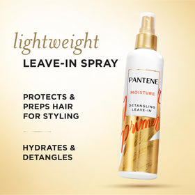 Pantene spray action mist over hair for easy detangling and faster styling