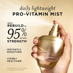 Pantene Pro‑Vitamin Essence nozzle spraying fine mist for even distribution