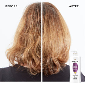 Pantene creamy-berry texture on palm conveying fragrance and nourishing feel