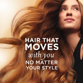 Texture view of Pantene mist droplets illustrating lightweight conditioning