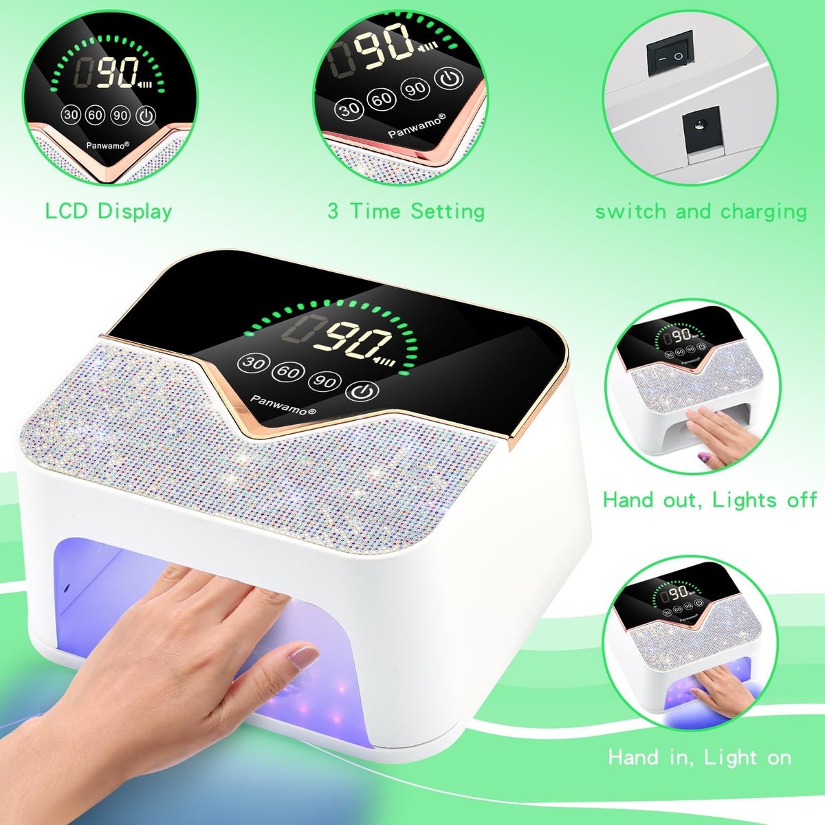 Panwamo detachable base removed for easy cleaning and pedicure access benefit