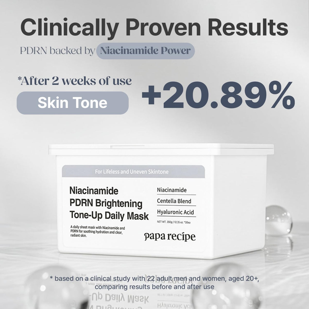 Papa Recipe serum drop detail illustrating concentrated PDRN infusion