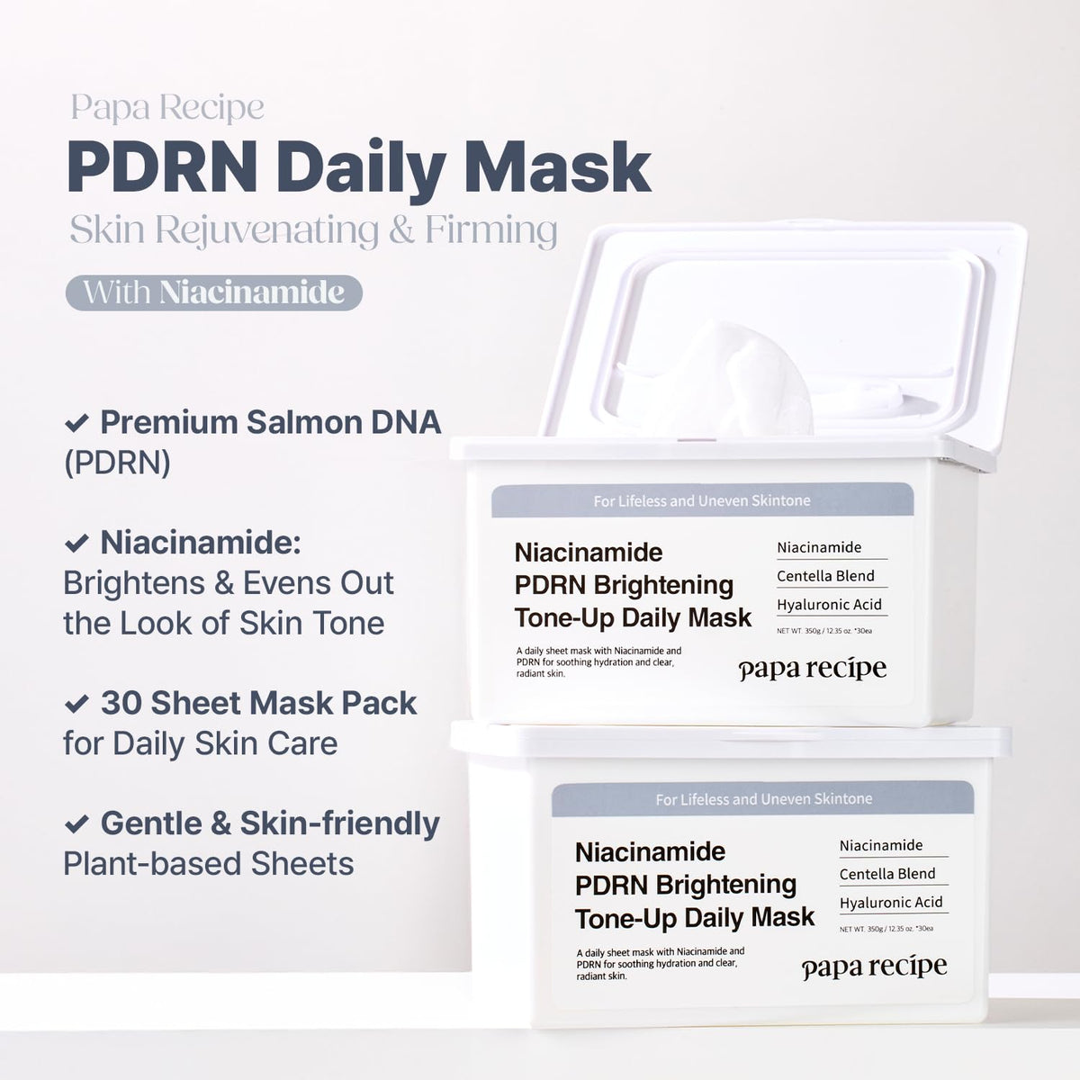 Papa Recipe single sheet mask removed from packet for quick use