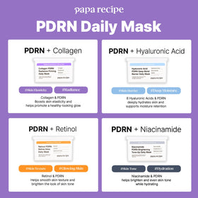 Papa Recipe masks arranged on bathroom shelf suggesting a convenient daily skincare ritual