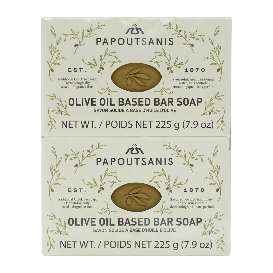 Papoutsanis front packaging showing four bars and long-lasting supply benefit