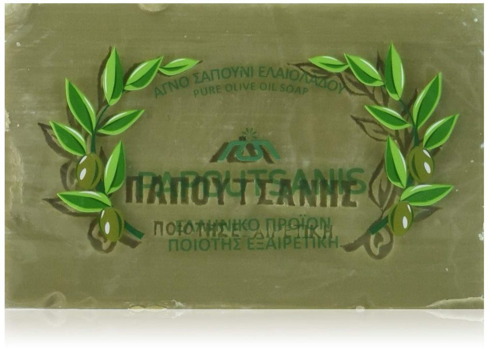 Papoutsanis front packaging six-pack showing brand and large 250g bars benefits longer supply